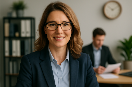 Recruiter in office setting